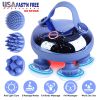 Electric Scalp Massager Rechargeable Head Mssager IPX7 Waterproof Dog Cat Massager with Red Light 3 Modes 3 Types of Massage Claws for Men Women Elder