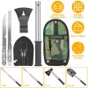 6-in-1 Multi Tool Survival Kit, Shovel, Knife, Axe, Saw, and Nail Puller