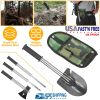 6-in-1 Multi Tool Survival Kit, Shovel, Knife, Axe, Saw, and Nail Puller