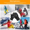Electric Heated Gloves, USB Plug, Leather, Windproof, Unisex for Outdoor