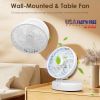 Foldable Desk Fan with 4 Wind Speeds, Fan 90°, Type-C Rechargeable