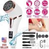 17Pcs Electric Foot Callus Remover Vacuum Grinder, 3 Grinding Heads 2 Speeds