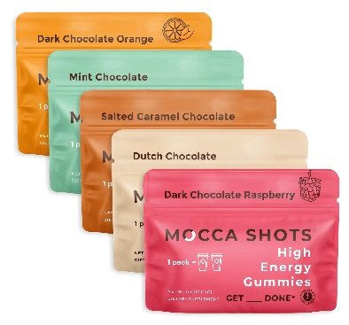 Mocca Box Mocca Shots Energy Gummies with Caffeine | 12-Pack - Variety Box