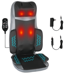 Shiatsu Neck Back Massager With Heat, Kneading Massage for Home, Driver Seat