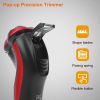 Electric Shaver Razor for Men, IPX7 Waterproof, Rechargeable with Pop Up Trimmer