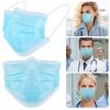 3-Layers Disposable Face Masks, Elastic Ear Loop, 95% Melt-Blown Filter