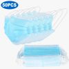 3-Layers Disposable Face Masks, Elastic Ear Loop, 95% Melt-Blown Filter