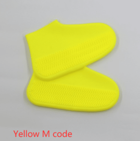 Slip On Easy to Carry Silicone Rain Boots for Men and Women (Option: Yellow M code-M)