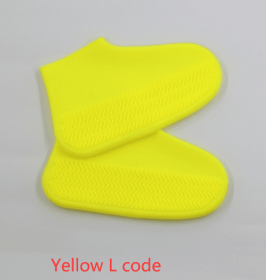 Slip On Easy to Carry Silicone Rain Boots for Men and Women (Option: Yellow L code-L)