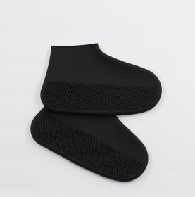 Slip On Easy to Carry Silicone Rain Boots for Men and Women (Option: Black-S)