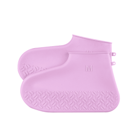 Slip On Easy to Carry Silicone Rain Boots for Men and Women (Option: Light Pink-L)