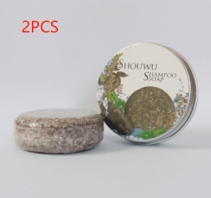 Polygonum Ginseng Soap, Nourishing Shampoo With Essential Oil (Option: Style two aluminum box packagi-55g-2PCS)