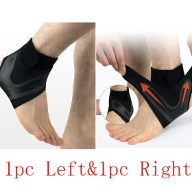 Ankle Support Brace for Running, Basketball, and Other Sports (Option: Black S-Set-Left Right)