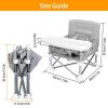 Travel Booster Seat, Portable Baby Booster Chair with Detachable Tray, Carry Bag