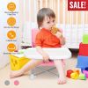 Travel Booster Seat, Portable Baby Booster Chair with Detachable Tray, Carry Bag