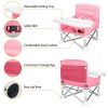 Travel Booster Seat, Portable Baby Booster Chair with Detachable Tray, Carry Bag