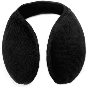 2Pcs Ear Warmers Unisex Winter Earmuffs, Behind-the-Head (Color: Black)