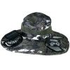 Outdoor Wide Brim Sun Hat With 2 Rechargeable Solar Powered Fans, 3 Speeds