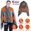 USB Heated Blanket, Electric Poncho, Shawl Wrap Throw with Zipper, Washable