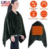 USB Heated Blanket, Electric Poncho, Shawl Wrap Throw with Zipper, Washable