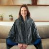 USB Heated Blanket, Electric Poncho, Shawl Wrap Throw with Zipper, Washable