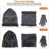 Winter Knitted Hat, Scarf, and Gloves, 3Pcs for Men, and Women