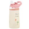Insulated Stainless Steel Water Bottle, Leak-proof for Kids with Straw