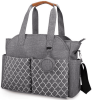 Baby Nappy Diaper Bag with 14 Pockets, 2 Burp Cloths, and Multifunctional Bag