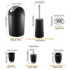Bathroom Accessories Set, 6 Pieces of Bathroom Ensemble