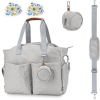 Breast Pump Bag, and Diaper Tote Bag with Detachable Shoulder Strap