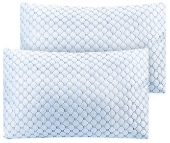 Cooling Memory Foam Pillow, Ventilated Soft Bed Pillow with Cooling Gel (Size: Queen Size, Quantity: 2 Pieces)