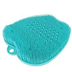 Shower Foot Scrubber Mat, Exfoliation, Cleaner, Improve Circulation, Anti-slip (Color: Aqua)