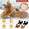 Women Ladies Snow Boots, Super Soft Fabric, Mid-Calf Plush Warm Lining