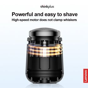 Lenovo Thinkplus, ES20 Rechargeable Mini Electric Shaver, IPX7 Waterproof (Option: Black)